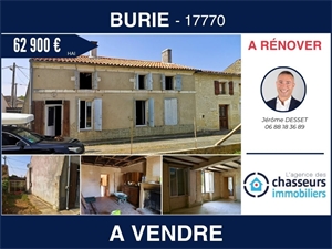 maison a renover à la vente -   17770  BURIE, surface 110 m2 vente maison a renover - UBI442523912